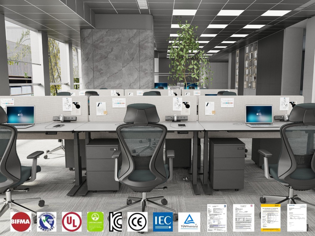 電動升降桌多項認證及三年保固