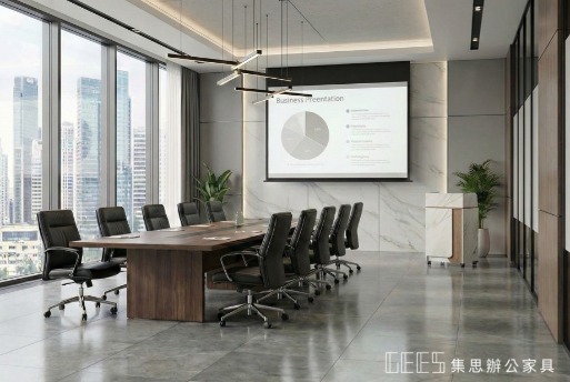 娜迪亞移動式講桌背面功能展示，配備隱私帶鎖抽屜、下方開放式儲物空間，底部設有靜音滑輪方便移動。