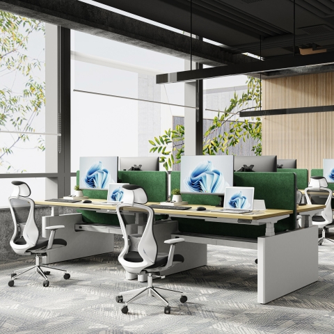 電動升降桌介紹、企業辦公室升降桌整合方案