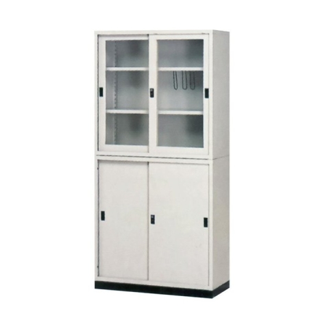 【鋼製書櫃】3尺 鋼製書櫃 (3尺玻拉+3尺鐵拉)