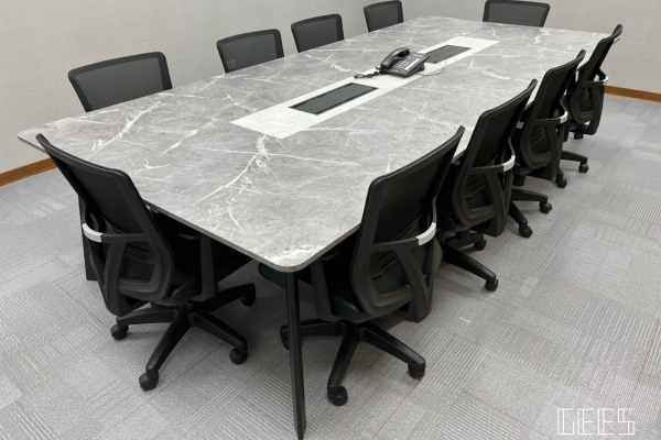 【現代風 】MTK-L 中型石紋雙色會議桌