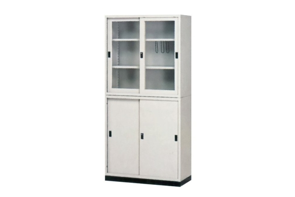 【鋼製書櫃】3尺 鋼製書櫃 (3尺玻拉+3尺鐵拉)