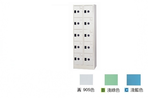 【鋼製鞋櫃-W60cm】10大格有門(直立式)鋼製鞋櫃((這款有附固定式隔板*1))