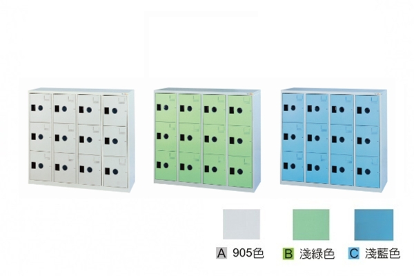 【鋼製鞋櫃-W118cm】12大格有門鋼製鞋櫃(內為一格，無隔板)