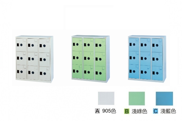 【鋼製鞋櫃-W89cm】9大格有門鋼製鞋櫃(內為一格，無隔板)
