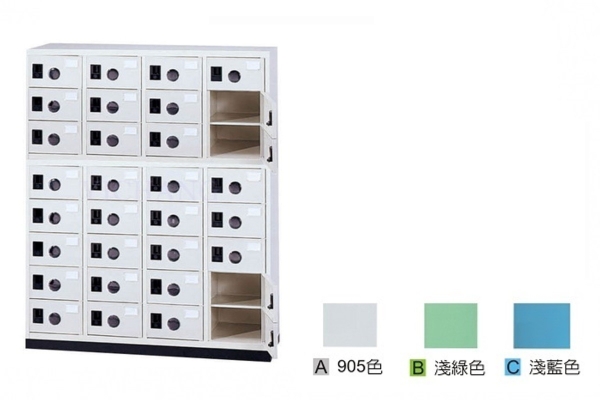 【鋼製鞋櫃-W118cm】32小格有門鋼製鞋櫃(內為一格，無隔板)